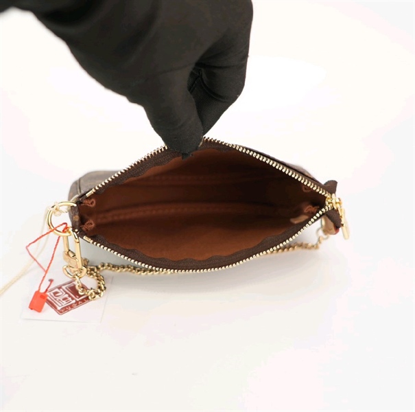 Túi LV kẹp nách hoa nâu KG+