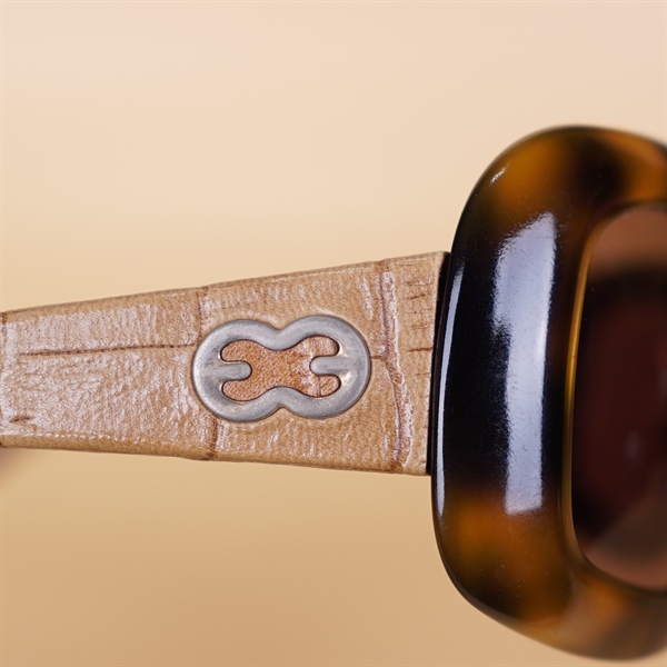 Kính Escada gọng nâu da KG+