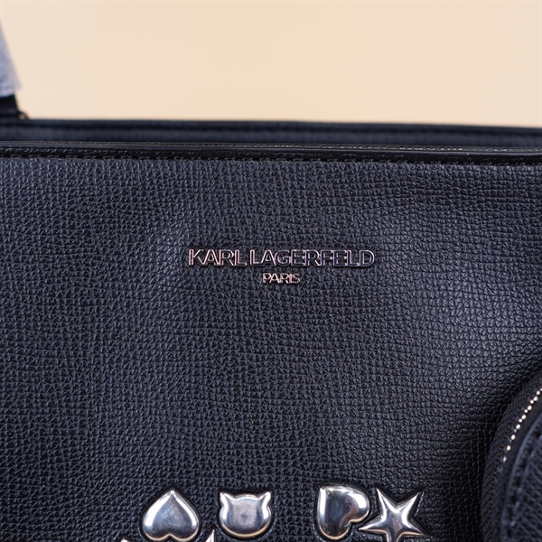 Túi tote Karl Lagerfeld đen KL nhiều hình kèm pound KG
