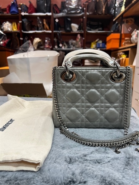 Túi Dior Lady bạc KG+