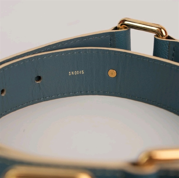 Thắt lưng LV màu xanh KG+