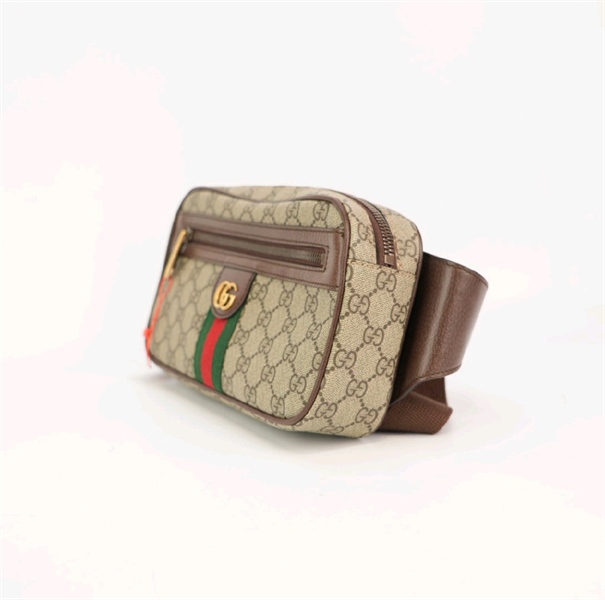 Túi GG viền nâu phối 3 sọc KG+