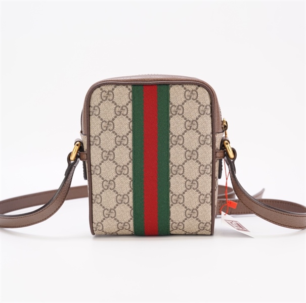 Túi đeo chéo GG phối day xanh đỏ KG+