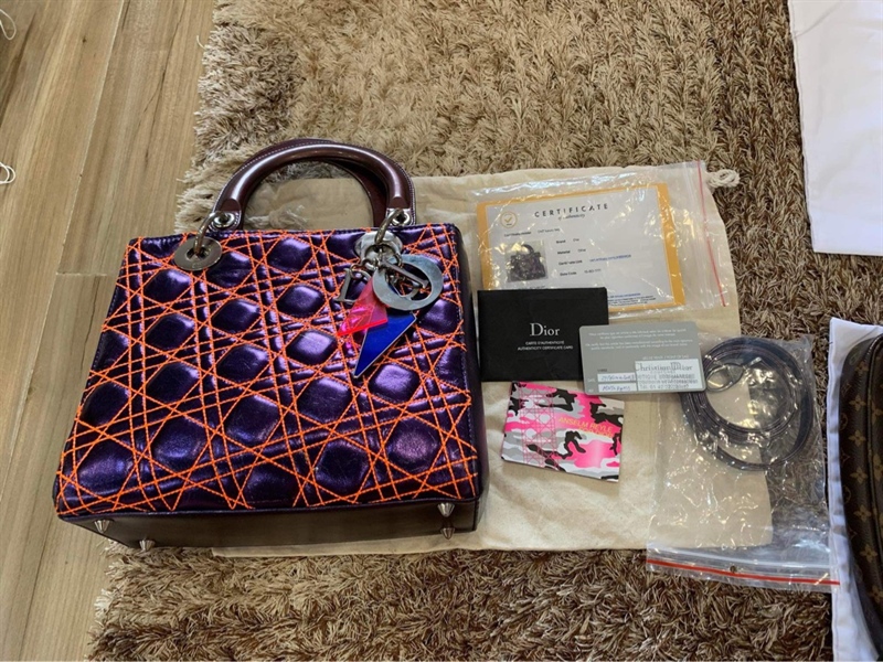 Túi Laddy Dior Tím KG+