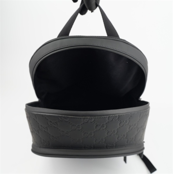 Balo GG đen dập chữ nổi+