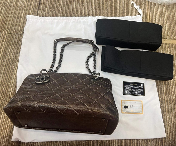 Túi Chanel Đen Chỉ nổi Karo KG+