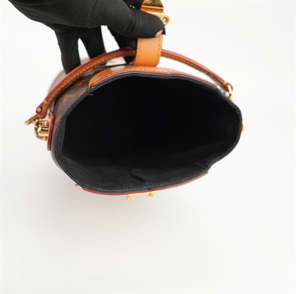 Túi LV duffle hoa nâu sz 14cm KG+