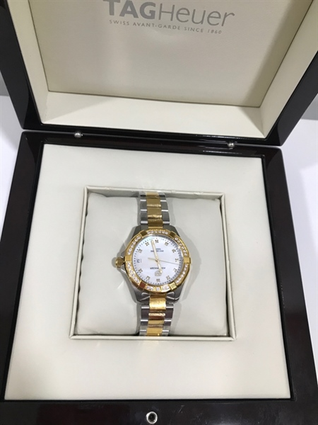 DH Tagheuer Viền Vàng Mặt Trắng KG+