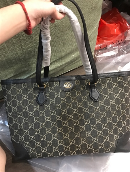 Túi GG tote đen nhám