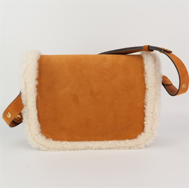 Túi GG 1955 màu vàng viền lông (602204486628) HC +