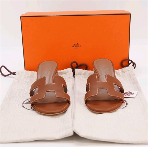Dép Hermes da nâu KG+