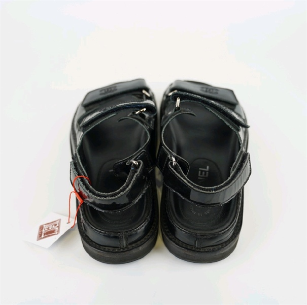 GIày chanel đen 2 quai sz36+