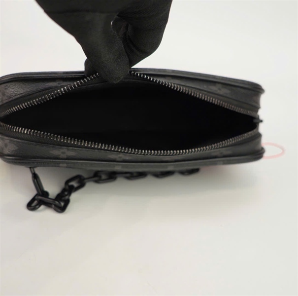 Túi LV hoa trắng nền đen xích đen size 20 TB+