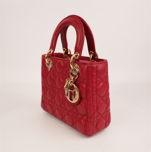 Túi Dior Lady màu đỏ +