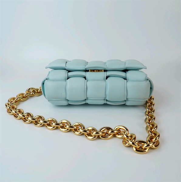 Túi Bottega Veneta xanh dây xích KG+