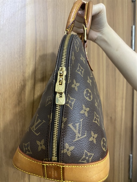 Túi LV alma hoa nâu size đáy 30cm+