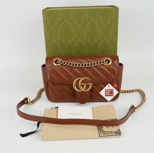 Túi GG Marmont màu nâu KG+