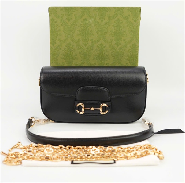 Túi GG 1955 màu đen bóng 2 strap size 20 TB+