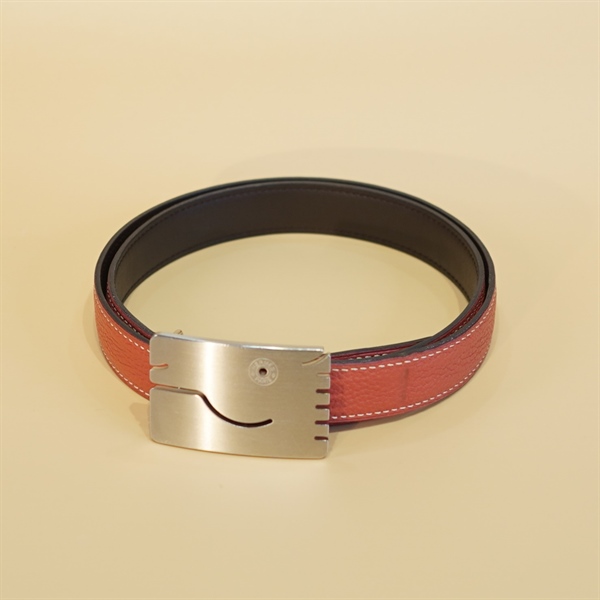 Thắt lưng Hermes màu đỏ gạch KG+