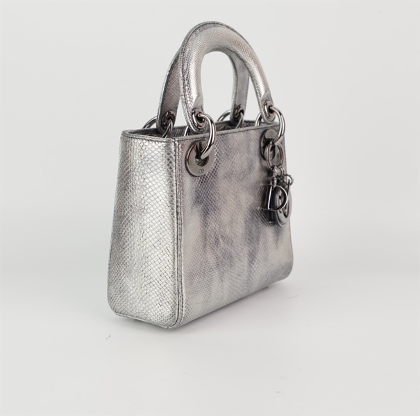 Túi Dior Lady màu bạc sz mini +