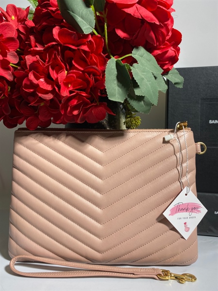 Túi Clutch YSL hồng +