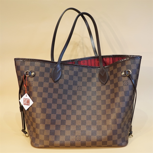 Túi Neverfull LV Ô Vuông Nâu Vàng+