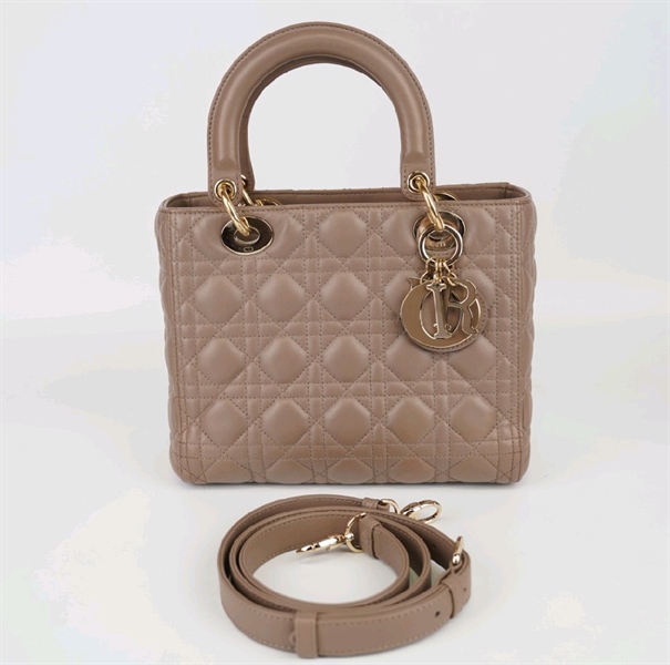Túi Dior Lady xám nâu KG+