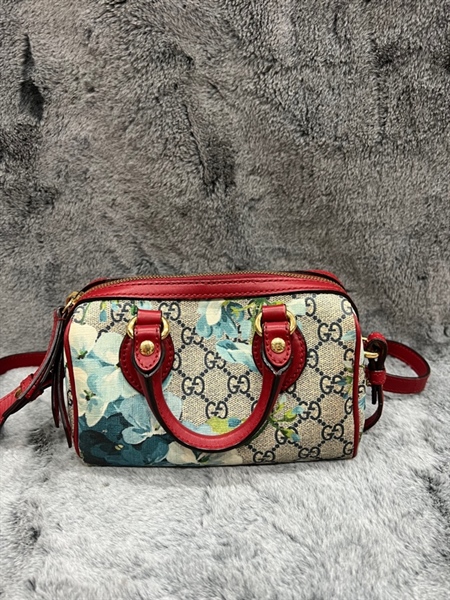 Túi Gucci speedy nano hoa xanh+