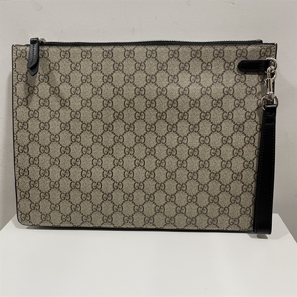 Túi Clutch GG Xám Sọc Đỏ Xanh Rêu 35cm+