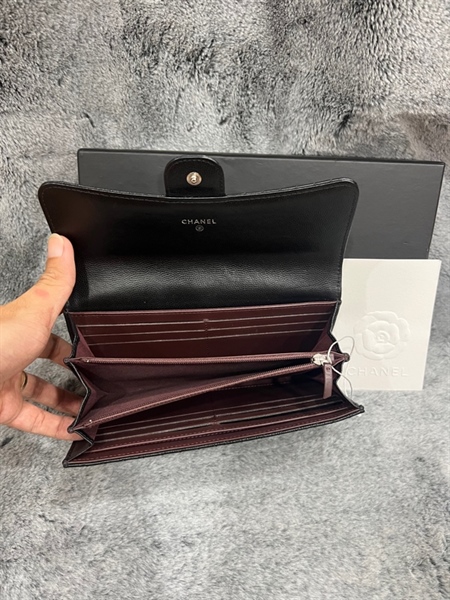 Ví chanel đen dài nắp +