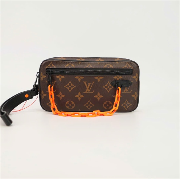 Túi LV hoa nâu dây xích cam size 20 TB+