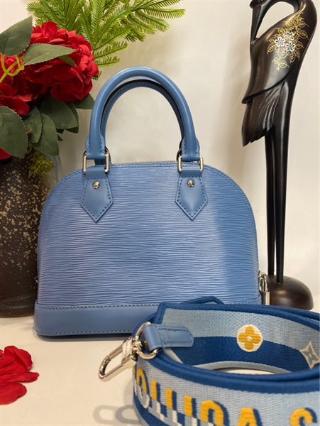 Túi LV xanh biển dây vải KG+