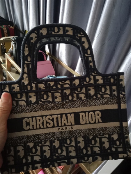 Túi Dior tote xám +