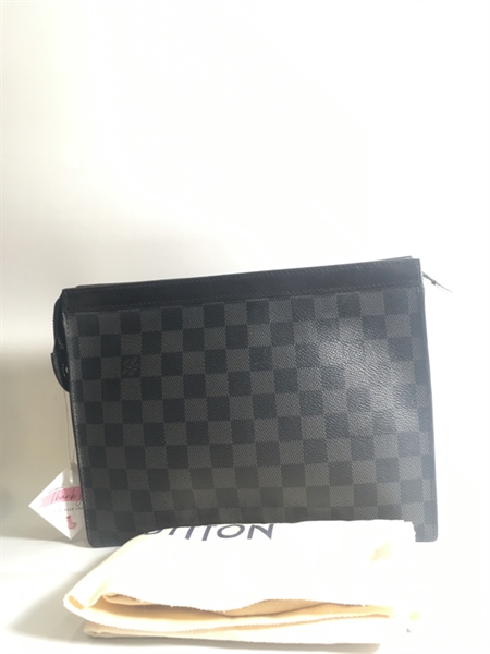 Túi LV clutch đen +