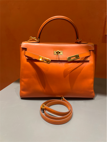 Túi Hermes màu cam trơn KG+