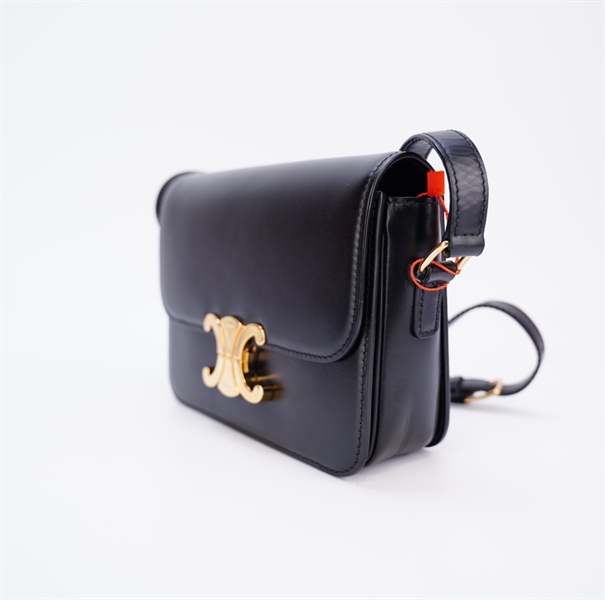 Túi Celine Triomphe da đen size 17cm +