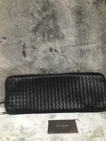 Túi dài Bottega sợ đan đen+