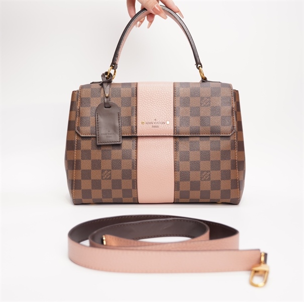 Túi LV Clunny ô vuông nâu phối hồng 26cm TB+