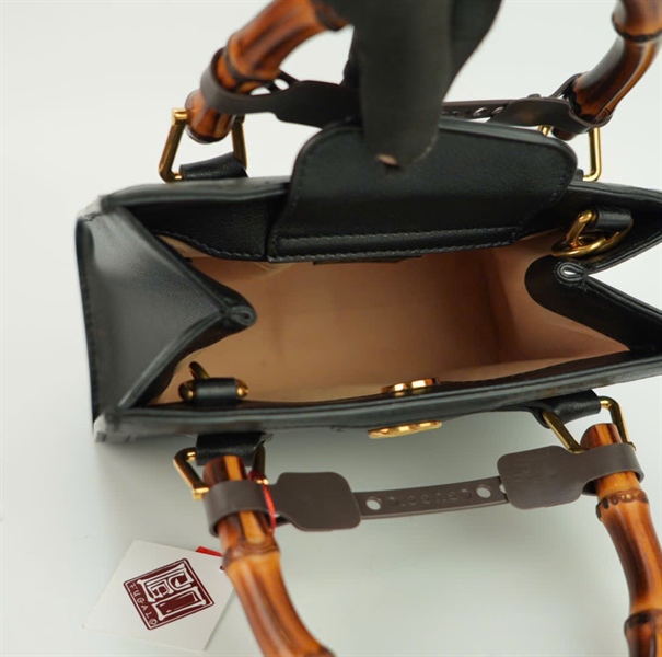 Túi GG đen quai trúc size 20 +