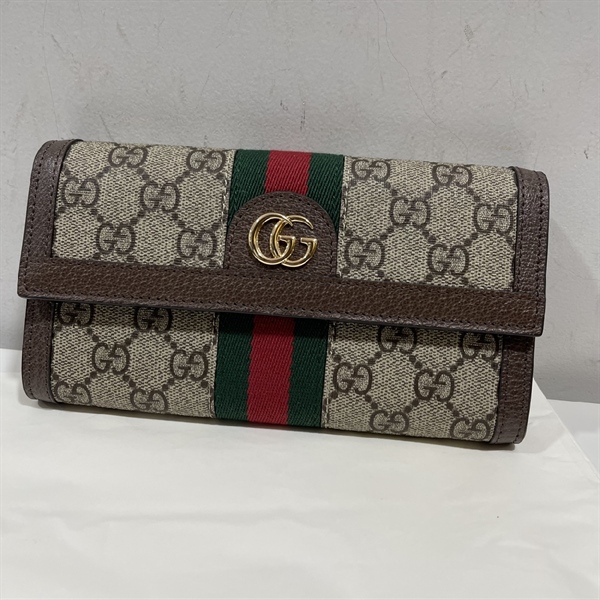 Ví Dài GG Sọc Đỏ xanh rêu+