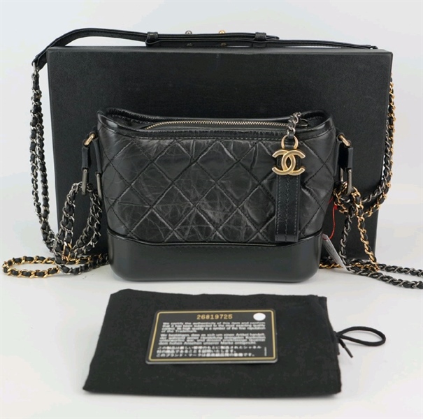 Túi Chanel Gab màu đen sz mini (26819725) KG+