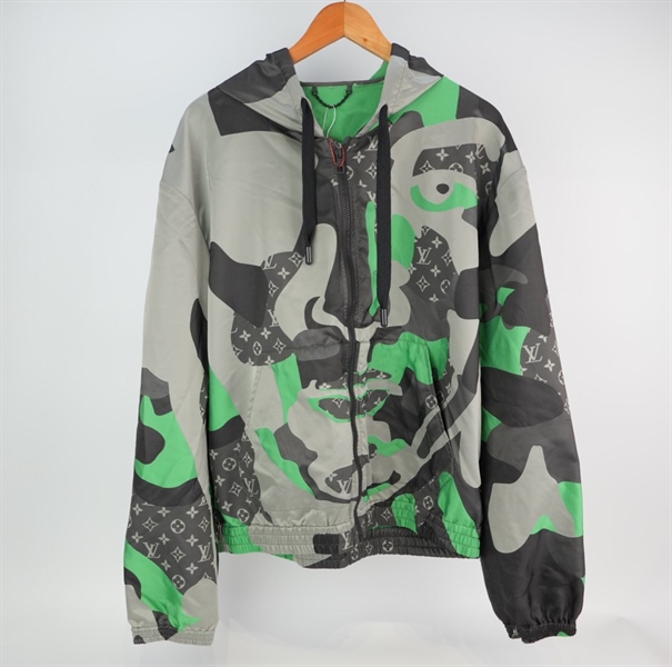 Áo khoác LV có nón, đen xám xanh lá KG+