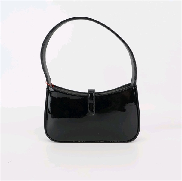 Túi YSL kẹp nách đen bóng sz 16cm KG+