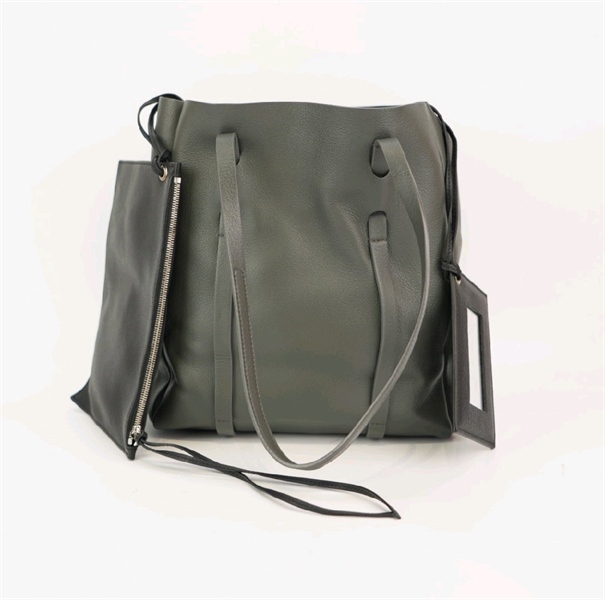 Túi Balenciaga tote màu xanh kèm ví và gương KG+