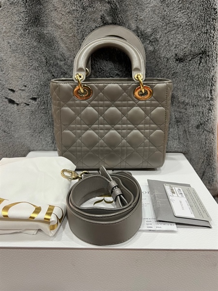 Túi Dior Lady màu xám szS (18-MA-0290) (HC) +