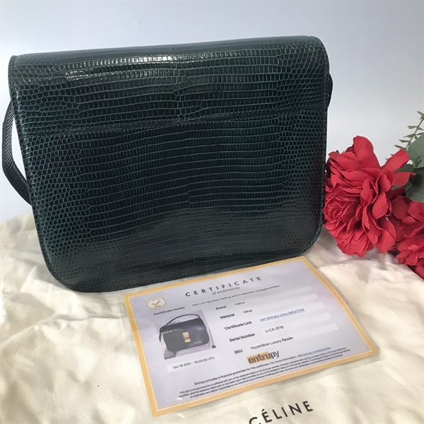 Túi Celine Lizard đen +