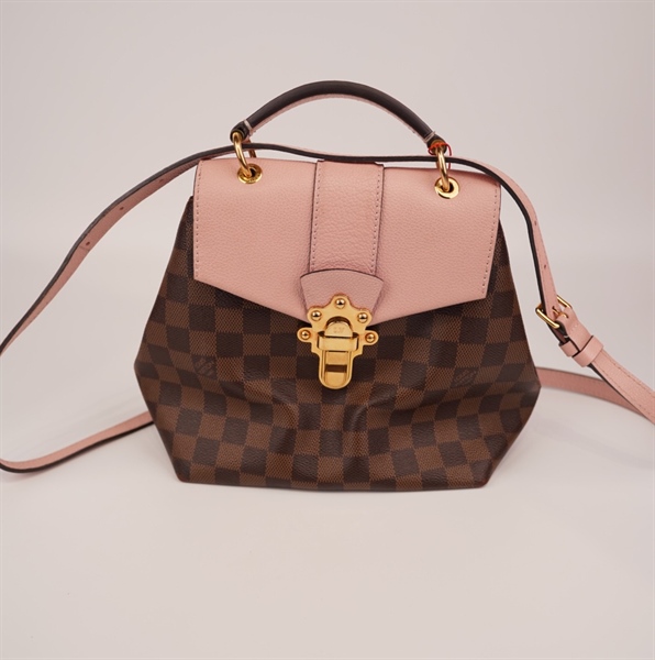 Balo LV ô vuông nâu nắp hồng KG+