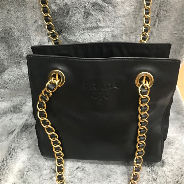 Túi tote Prada da đen mềm +