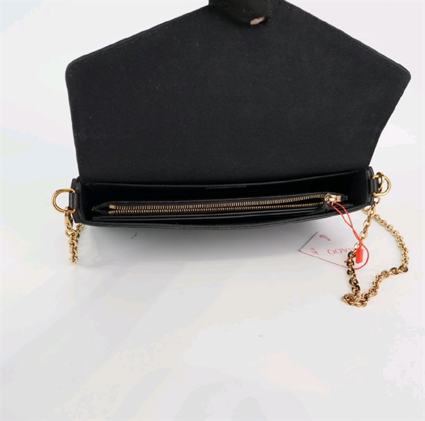 Túi YSL kẹp nách đen bóng sz 16cm KG+