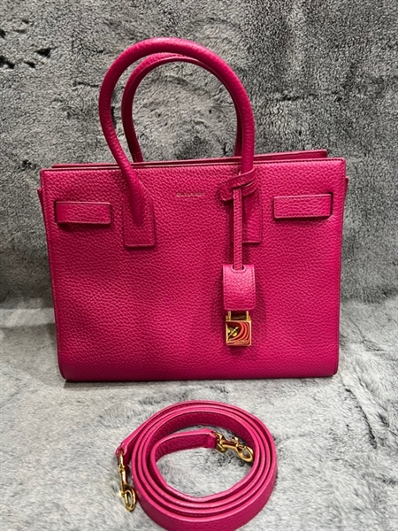 Túi xách YSL màu hồng đậm KG+